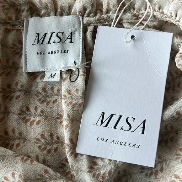 Misa Los Angeles Dionica Boho Floral Viscose Sleeveless Midi Dress Medium - Picture 7 of 8